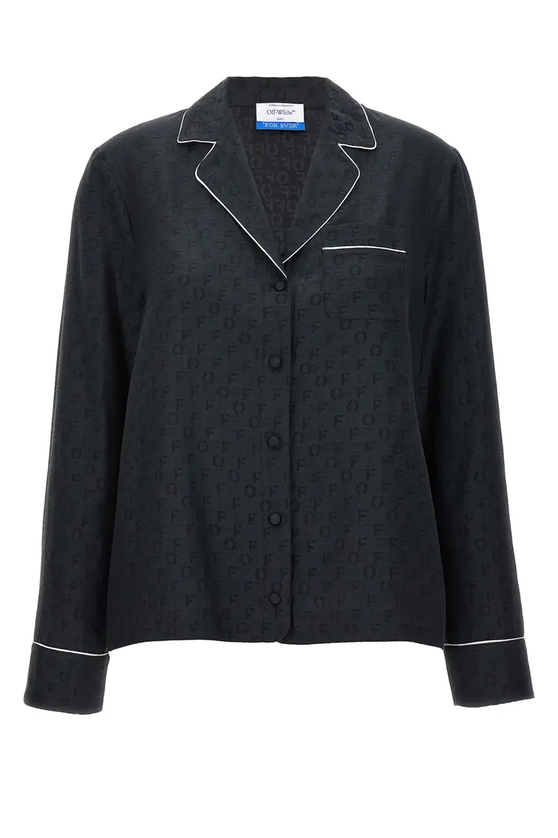 Camicia Off Jaquard Pajama Nero