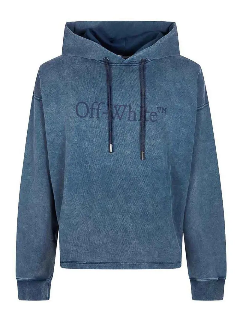 Felpa Con Cappuccio Blu