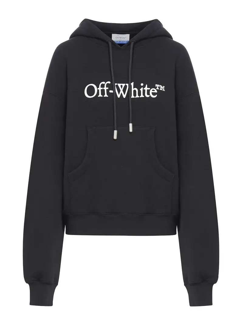 Felpa con cappuccio Bookkish con grande logo Nero