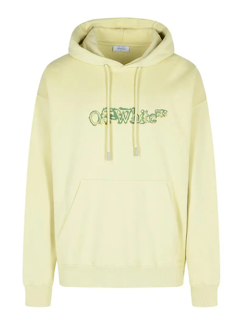 Felpa in cotone avorio Bianco