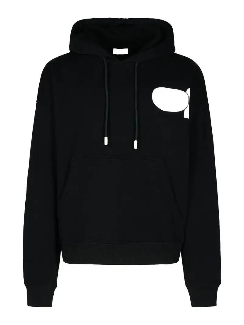 Felpa in cotone nero