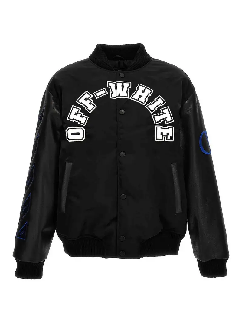 Giacca bomber da baseball Nero