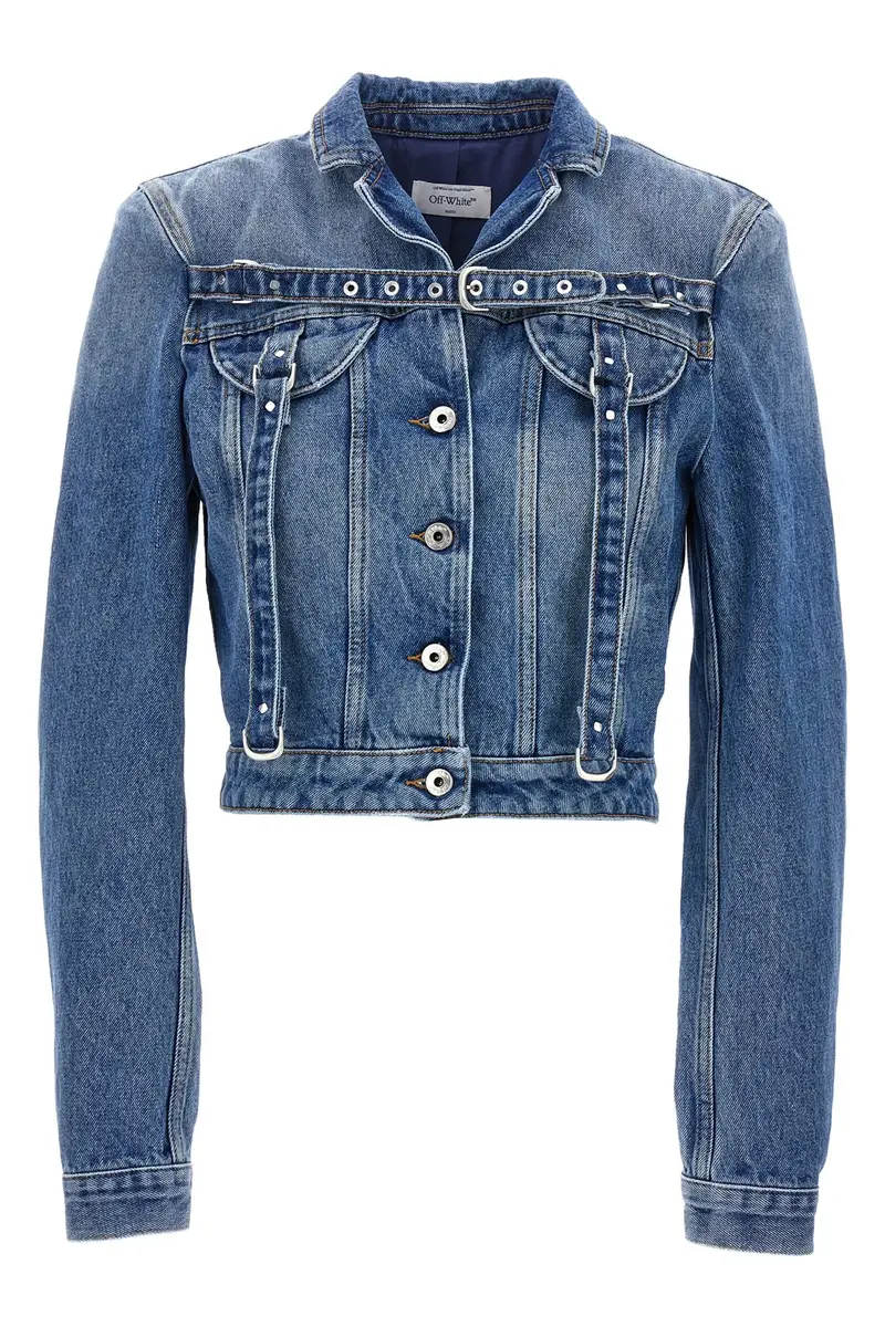 Giacca Cargo Crop Blu