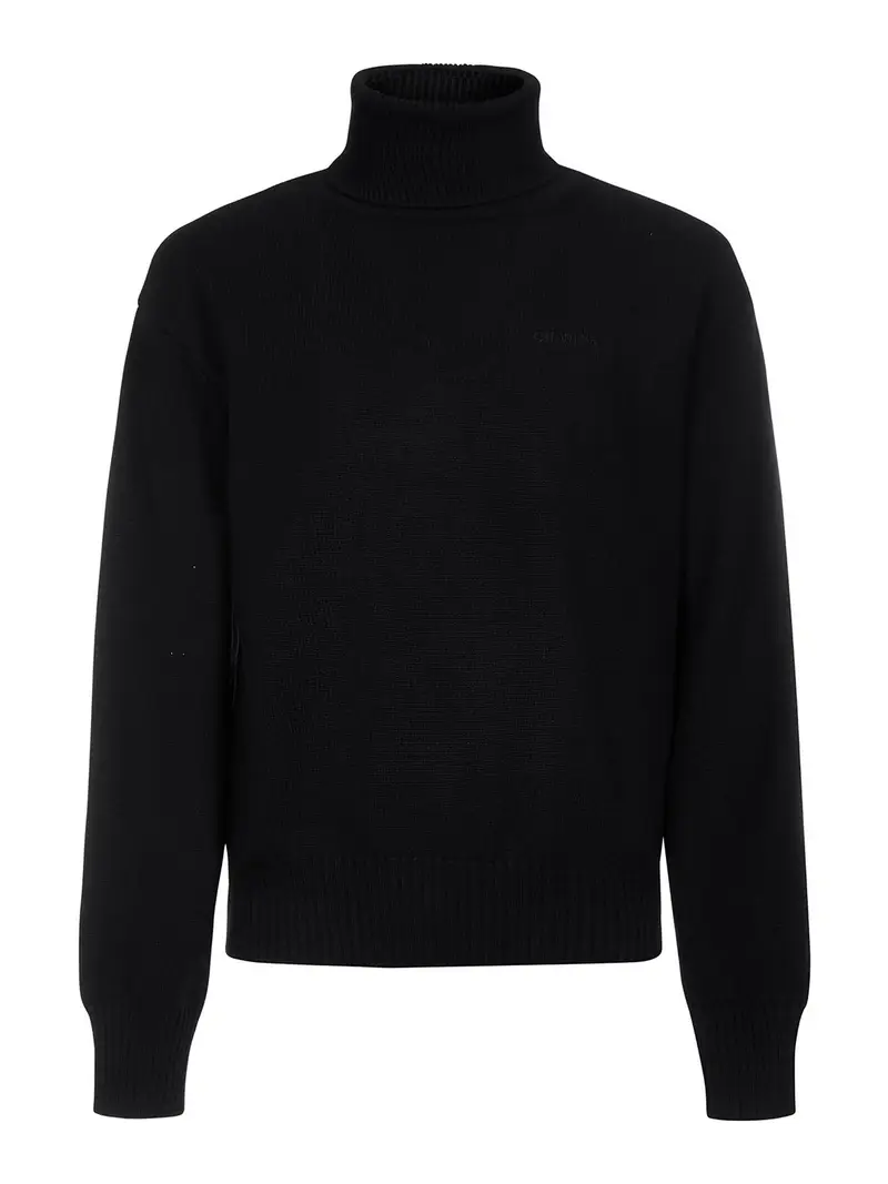 Girocollo in lana Nero