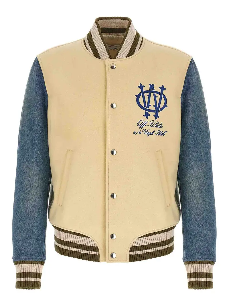 Giubbotto bomber in denim Multicolore