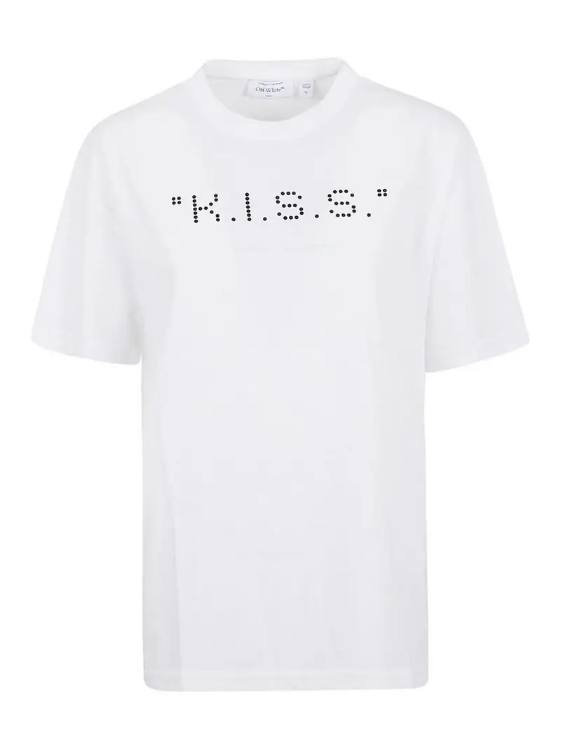 Maglietta Kiss Quote Reg Bianca - Nera Bianco