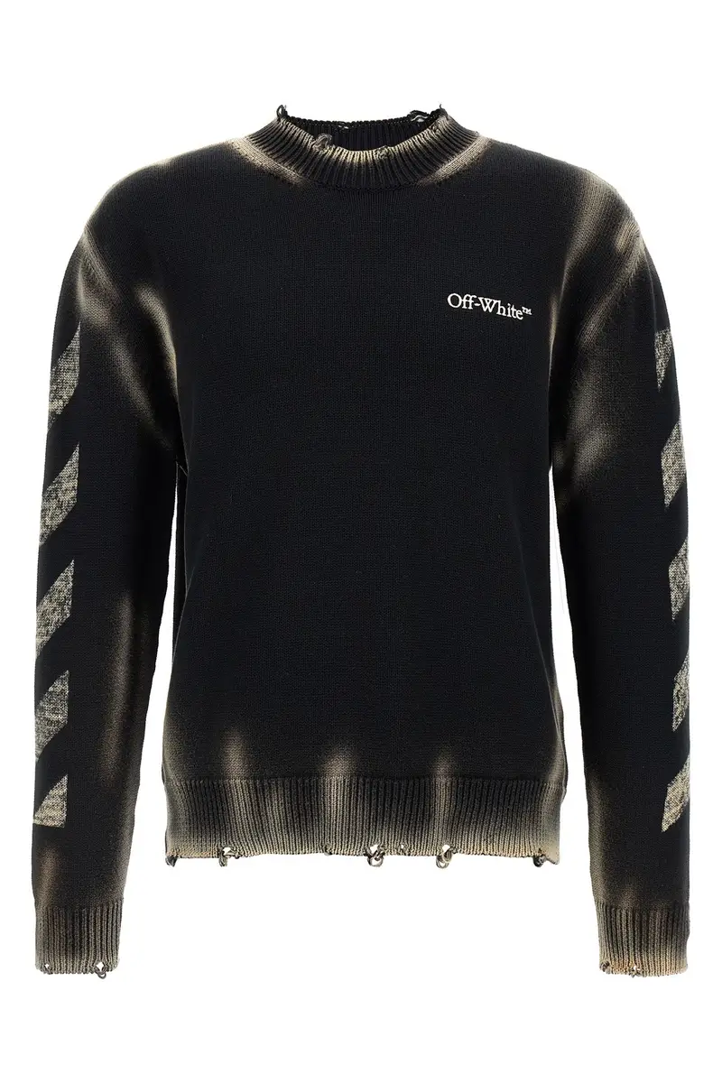 Maglione Diag Arr Corrosion Nero