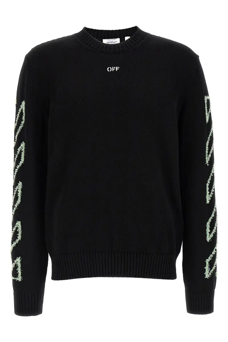 Maglione Diag Outline Nero