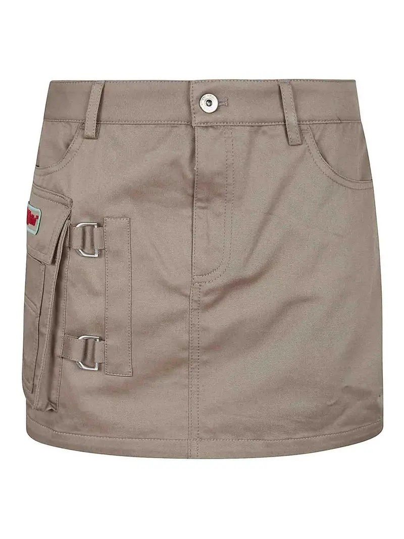 Minigonna con tasca Co Gab Funghi Verde Scuro