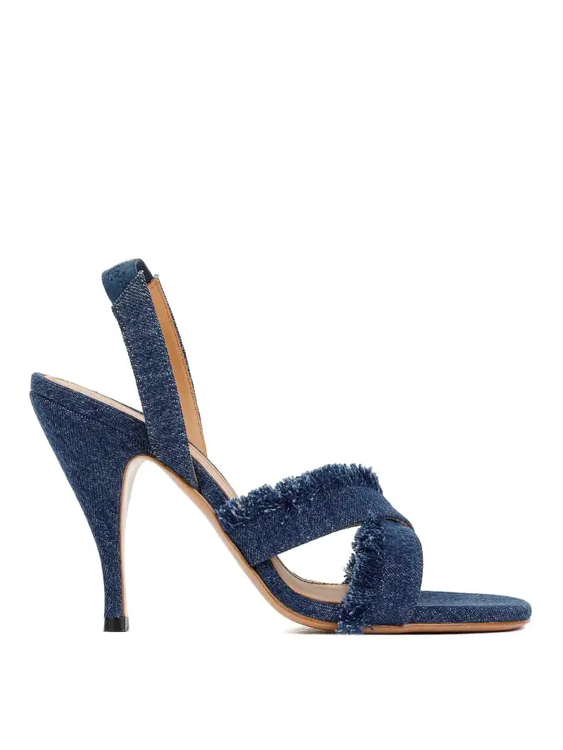 Sandali in denim Blu