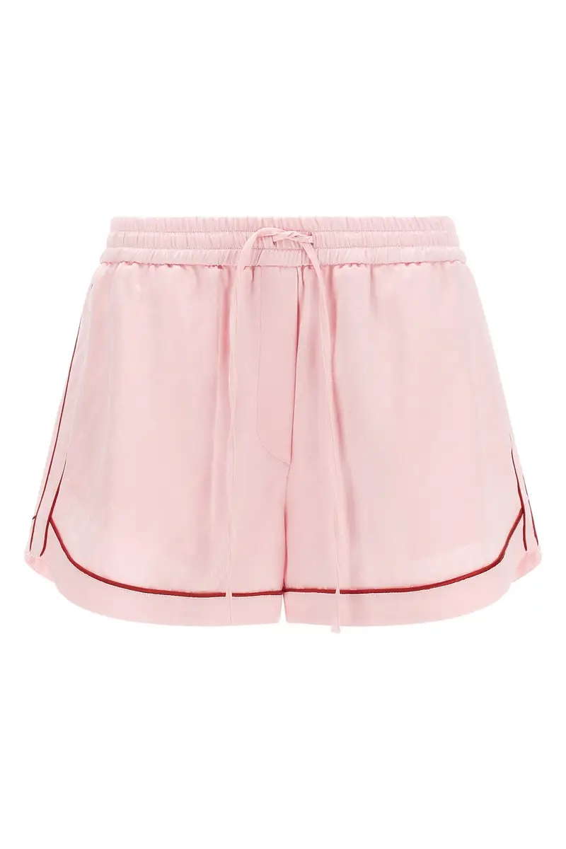 Short Jacquard Satin Pajama Rosa