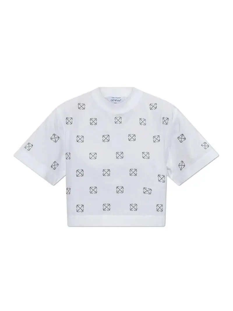 Off-White T-shirt Bianco 3856043