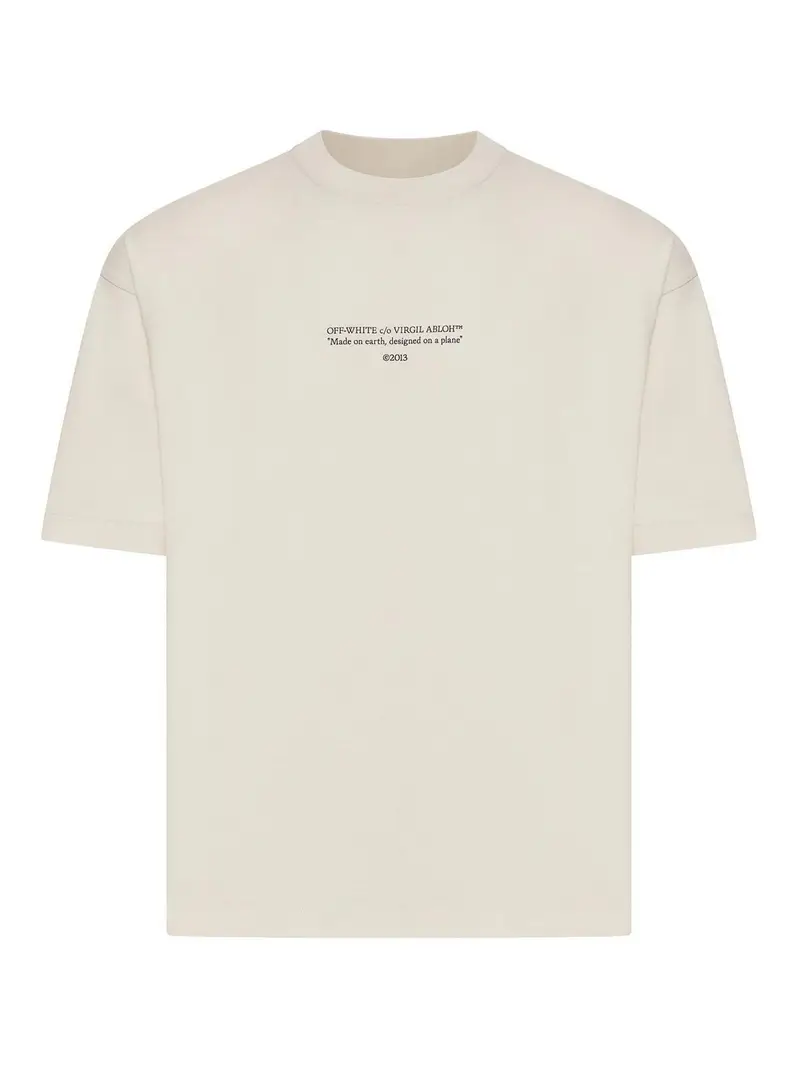 T-shirt girocollo in cotone Grigio