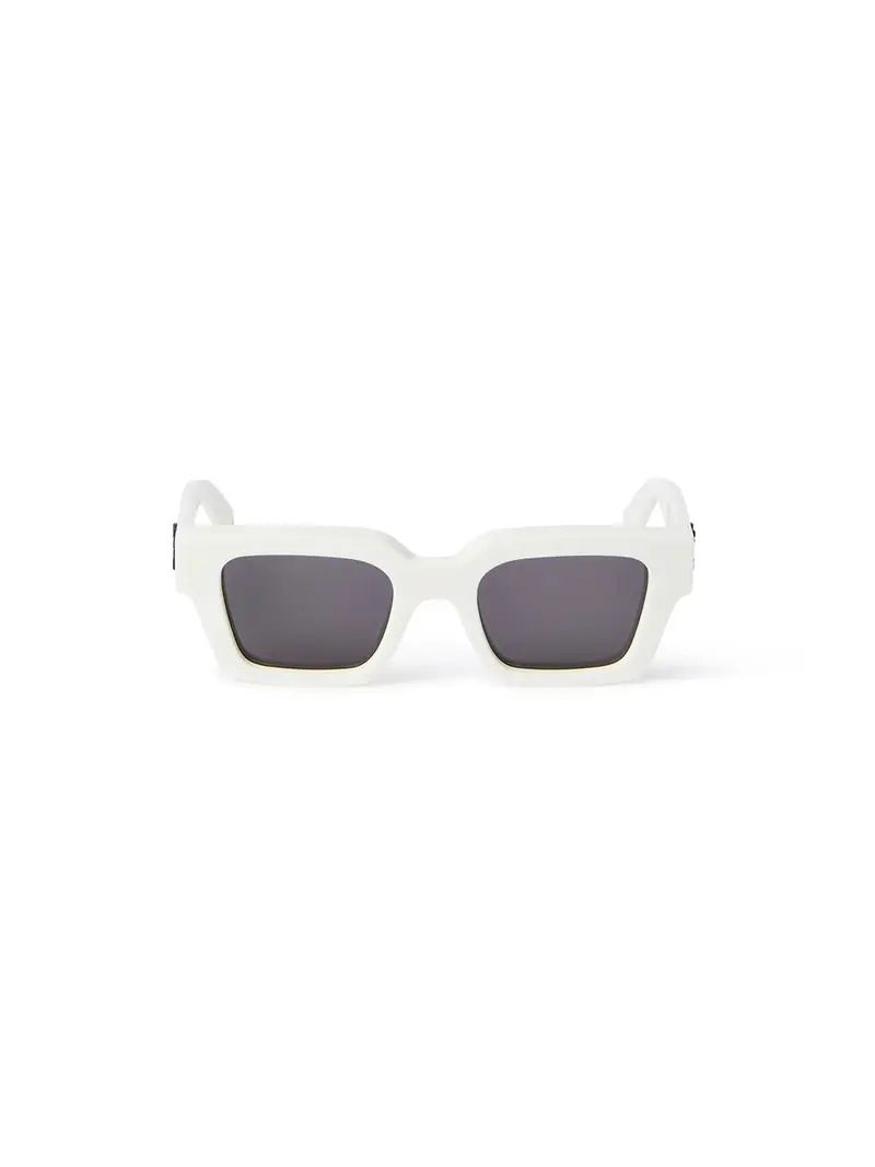 Off-White Unisex OERI008 Virgil 0107 white dark grey Occhiali da sole Acetato Bianco Grigio Squadrata Normale