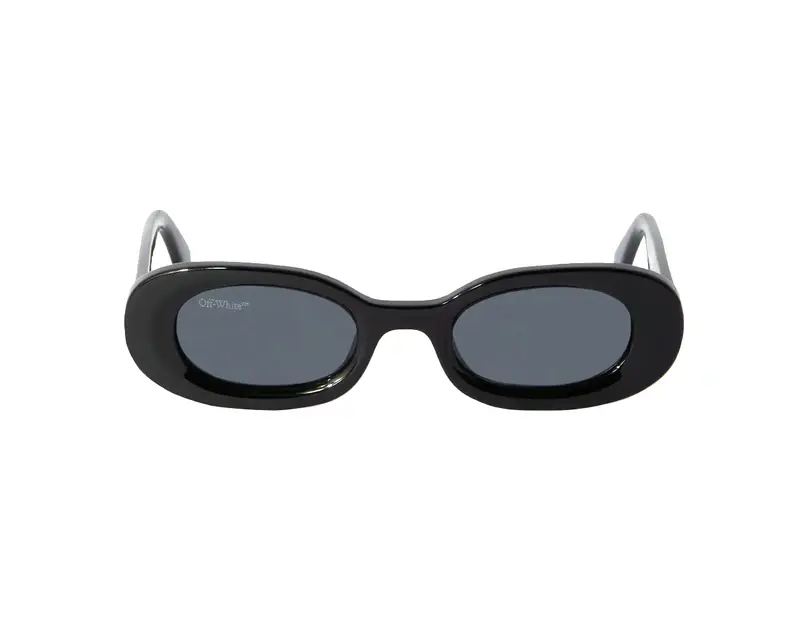 Off-White Unisex OERI087 Amalfi 1007 black Occhiali da sole Acetato Nero Grigio Rotonda Normale