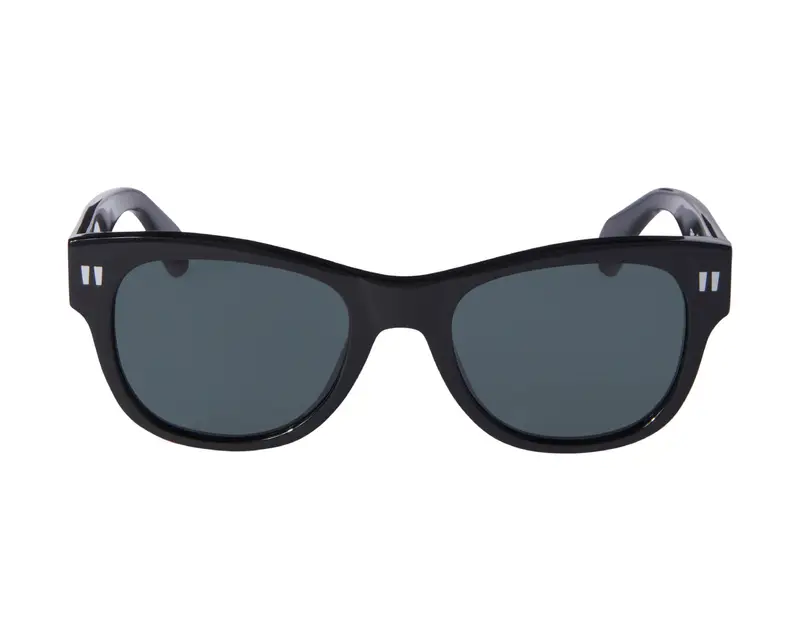 Off-White Unisex OERI107 Moab 1007 black Occhiali da sole Acetato Nero Grigio Rotonda Normale