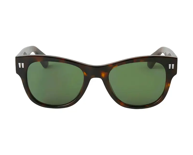 Off-White Unisex OERI107 Moab 6055 havana Occhiali da sole Acetato Havana Verde Rotonda Normale
