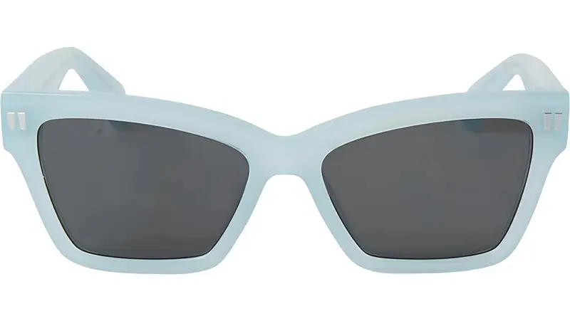 Off-White Unisex OERI110 Cincinnati 4007 ligh blue Occhiali da sole Acetato Azzurro Grigio Squadrata