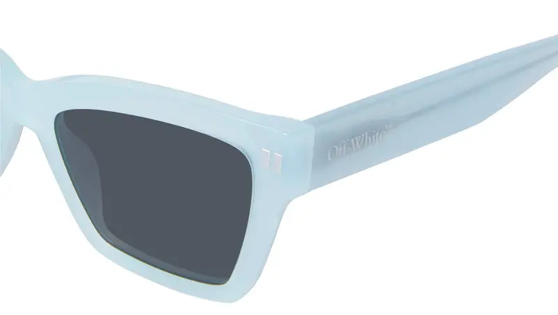 Off-White Unisex OERI110 Cincinnati 4007 ligh blue Occhiali da sole Acetato Azzurro Grigio Squadrata miniatura 2