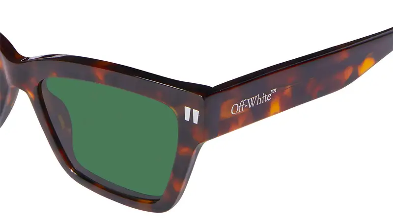 Off-White Unisex OERI110 Cincinnati 6055 havana Occhiali da sole Acetato Havana Verde Squadrata miniatura 2