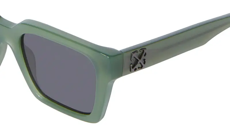 Off-White Unisex OERI111 Branson 5707 sage green Occhiali da sole Acetato Verde Grigio Squadrata Normale miniatura 2