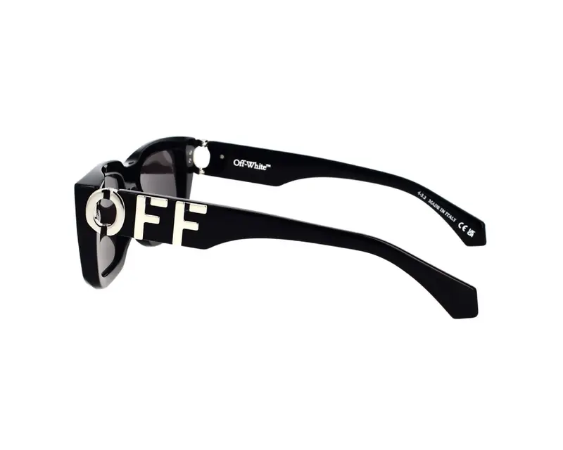 Off-White Unisex OERI125 Hays 1007 black dark grey Occhiali da sole Acetato Nero Grigio Squadrata Normale miniatura 2