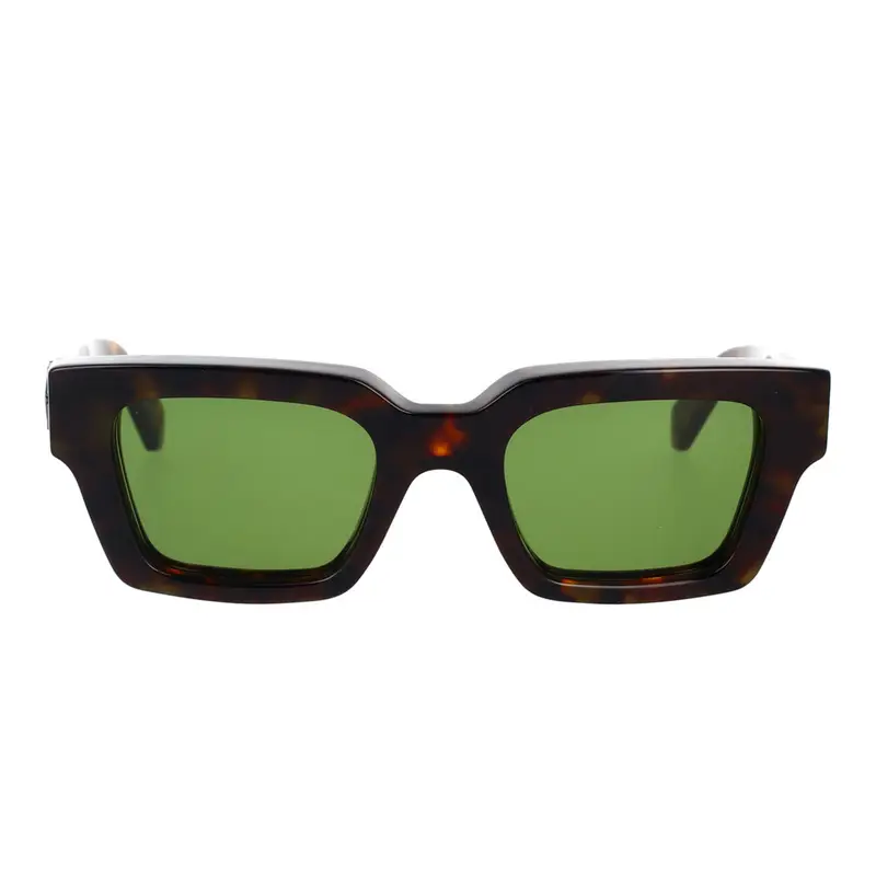 Off-White Unisex OERI126 Virgil 6055 havana Occhiali da sole Acetato Havana Verde Squadrata Normale