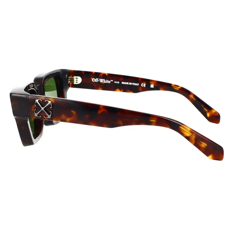 Off-White Unisex OERI126 Virgil 6055 havana Occhiali da sole Acetato Havana Verde Squadrata Normale miniatura 2