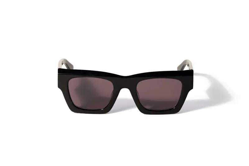 Unisex Off-White OW1006 DAVIE 1007 Occhiali da sole Acetato Nero Fumo Squadrata Normale miniatura 2