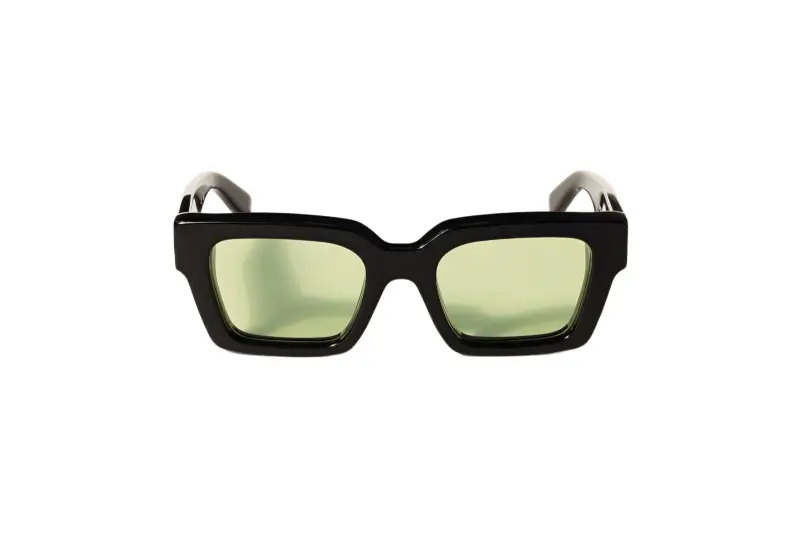 Unisex Off-White OW1022 VIRGIL 1050 Occhiali da sole Acetato Nero Verde Squadrata Normale miniatura 2