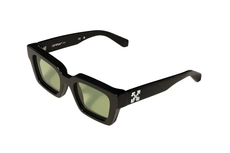 Unisex Off-White OW1022 VIRGIL 1050 Occhiali da sole Acetato Nero Verde Squadrata Normale