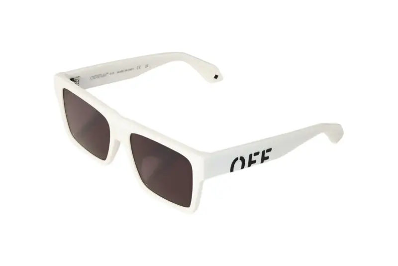 Unisex Off-White OW1034 CASPER 0107 Occhiali da sole Acetato Bianco Grigio Squadrata Normale