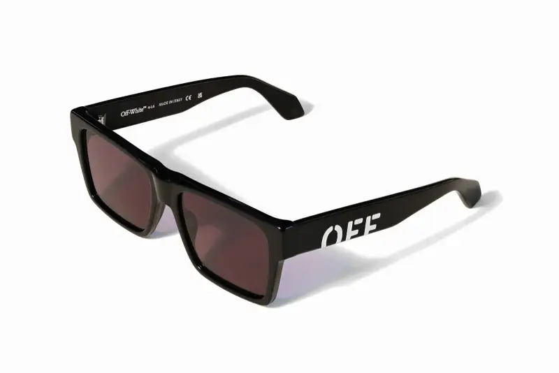 Unisex Off-White OW1034 CASPER 1007 Occhiali da sole Acetato Nero Grigio Squadrata Normale
