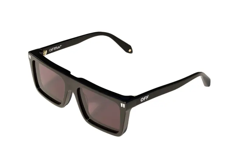 Unisex Off-White OW1045 BRIDGEPORT 1007 Occhiali da sole Acetato Nero Grigio Squadrata Normale