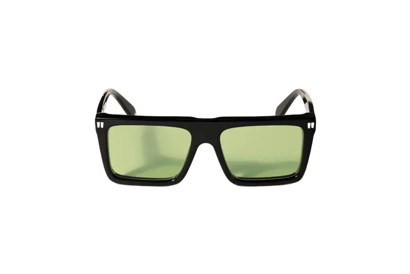 Unisex Off-White OW1045 BRIDGEPORT 1050 Occhiali da sole Acetato Nero Verde Squadrata Normale miniatura 2