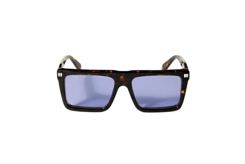Unisex Off-White OW1045 BRIDGEPORT 6045 Occhiali da sole Acetato Havana Blu Squadrata Normale miniatura 2