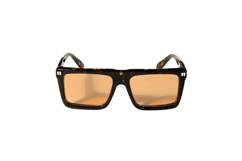 Unisex Off-White OW1045 BRIDGEPORT 6D20 Occhiali da sole Acetato Havana Arancione Squadrata Normale miniatura 2