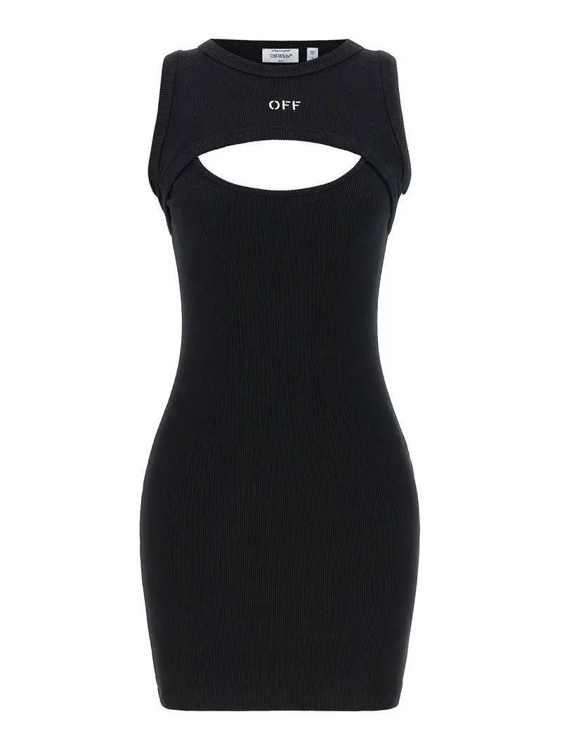 Vestito con francobollo Bianco