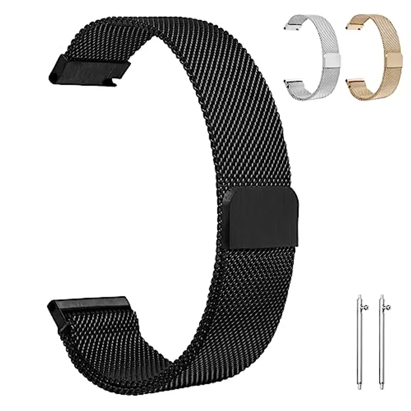 OFFCUP Cinturino per Orologio, Cinturino in Acciaio Inossidabile, 22 20mm Cinturino a Sgancio Rapido, Orologio