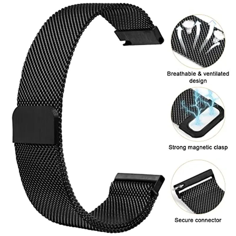 OFFCUP Cinturino per Orologio, Cinturino in Acciaio Inossidabile, 22 20mm Cinturino a Sgancio Rapido, Orologio miniatura 2