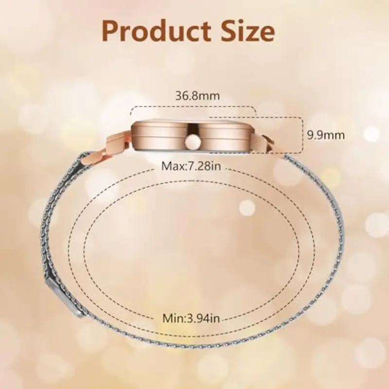 OFFCUP Orologio da Donna, Orologio Analogico al Quarzo Donna, Orologio da Polso Donna Con Cinturino in Acciaio Inossidabile Classico Casual, Movimento a Tre Lancette, Cassa da 29.5MM- Quelli d'argento miniatura 2