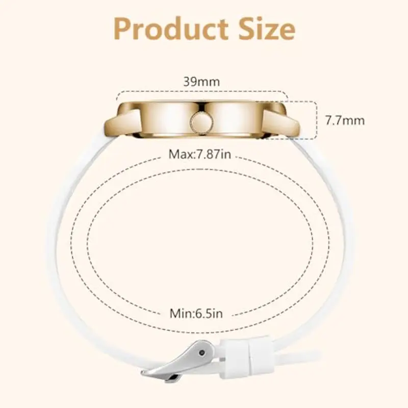 OFFCUP Orologio da Donna, Orologio Analogico al Quarzo Donna, Orologio da Polso Donna Con Cinturino in Pelle Classico miniatura 2