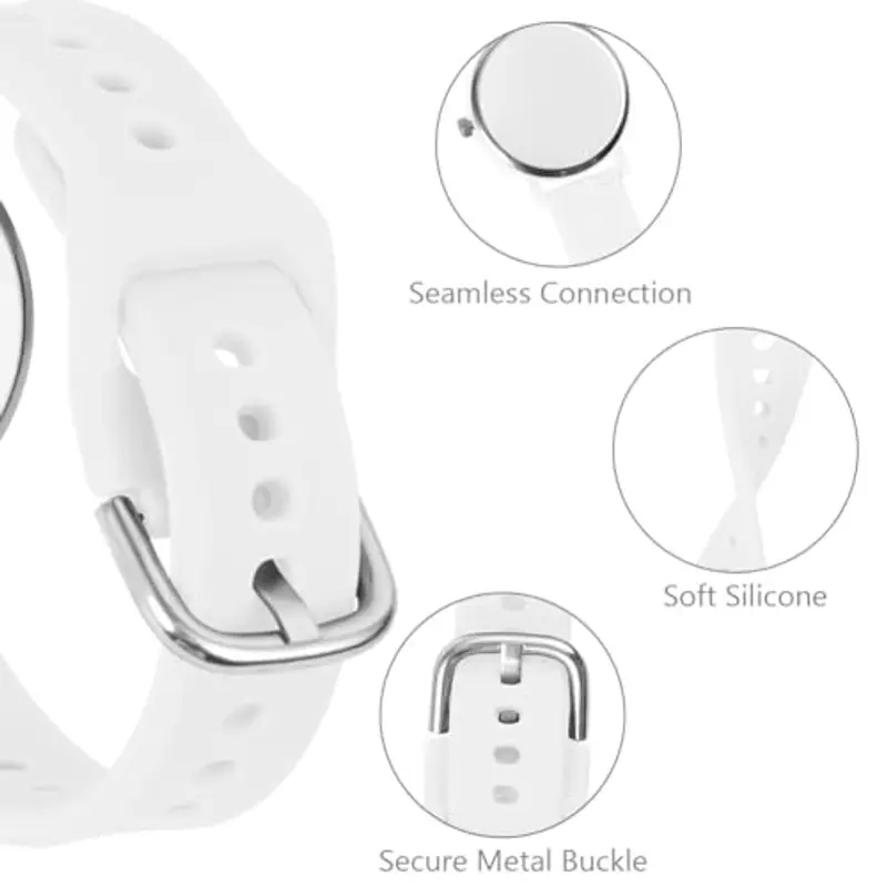 OFFCUP Orologio da Donna, Orologio Analogico al Quarzo Donna, Orologio da Polso Donna Con Cinturino in Silicone Casual O Attività Sportive, Movimento a Tre Lancette, Cassa da 38MM -Bianco miniatura 3