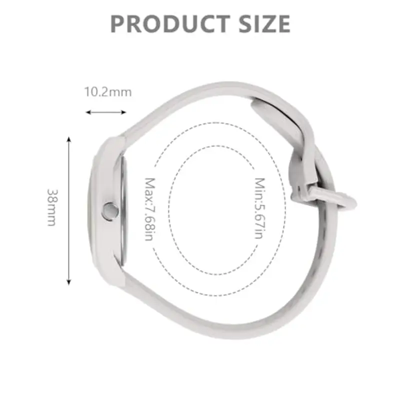 OFFCUP Orologio da Donna, Orologio Analogico al Quarzo Donna, Orologio da Polso Donna Con Cinturino in Silicone Casual O Attività Sportive, Movimento a Tre Lancette, Cassa da 38MM -Grigio Chiaro miniatura 2