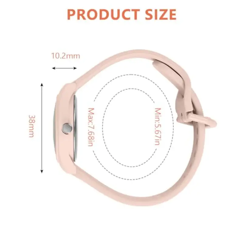 OFFCUP Orologio da Donna, Orologio Analogico al Quarzo Donna, Orologio da Polso Donna Con Cinturino in Silicone Casual O Attività Sportive, Movimento a Tre Lancette, Cassa da 38MM -Rosa Chiaro miniatura 2