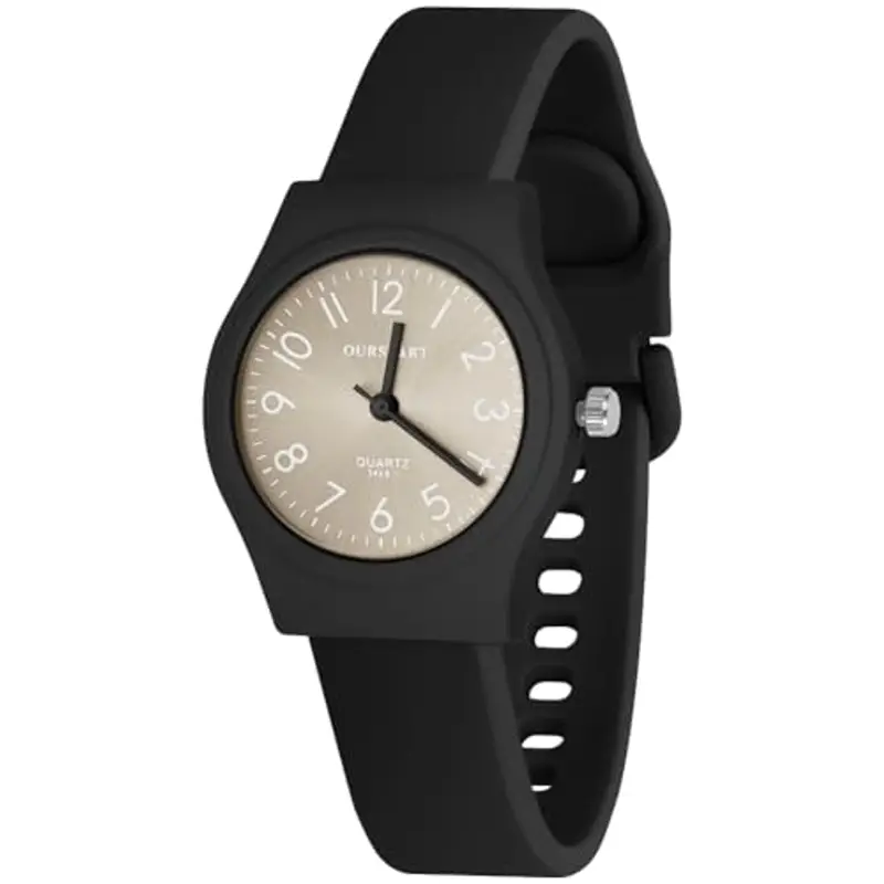 OFFCUP Orologio da Donna, Orologio Analogico al Quarzo Donna, Orologio da Polso Donna Con Cinturino in Silicone Sportivo Casual O Attività Sportive,Movimento a Tre Lancette, Cassa da 29.5MM