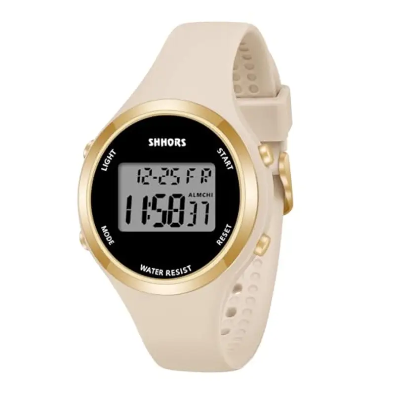 OFFCUP Orologio da Donna, Orologio Digitale da Orologio da Polso con Sveglia Display Notturno Luce LED Cronometro