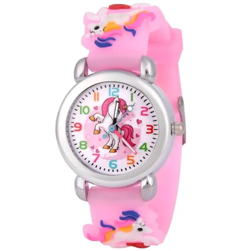 OFFCUP Orologio da Polso per Ragazzi e Ragazze, Orologio per Bambini Movimento al Quarzo, Orologio Educativo 3D Cartone