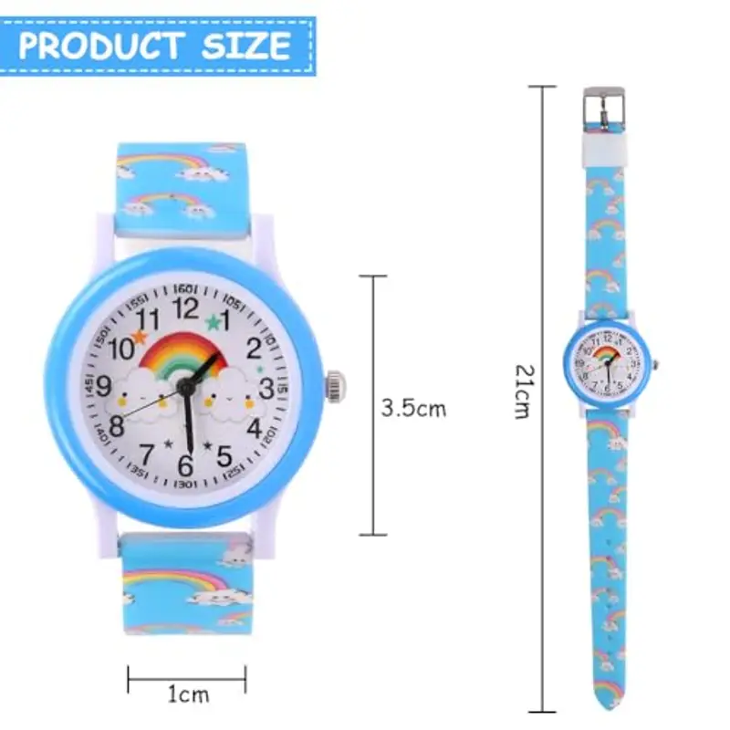 OFFCUP Orologio da Polso per Ragazzi e Ragazze, Orologio per Bambini Movimento al Quarzo Orologio Educativo 3D Cartone miniatura 2