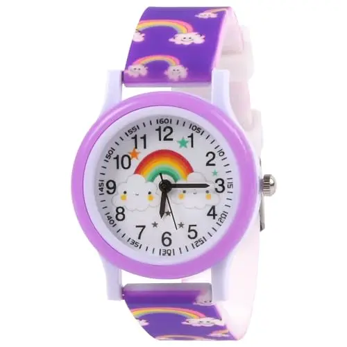 OFFCUP Orologio da Polso per Ragazzi e Ragazze, Orologio per Bambini Movimento al Quarzo, Orologio Educativo 3D Cartone